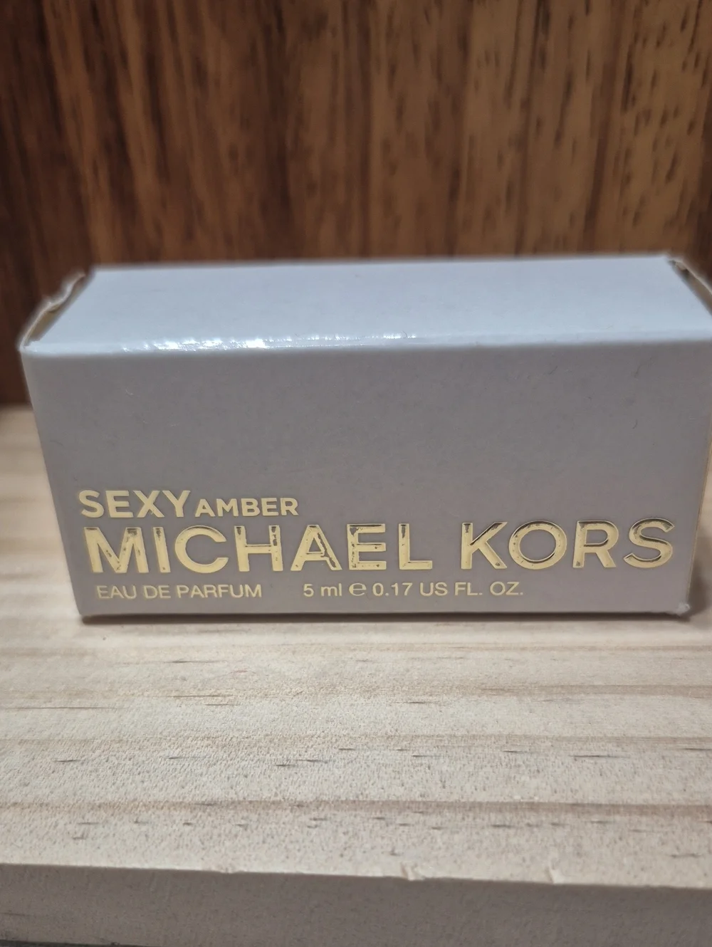 Michael Kors Sexy Amber Gray Box with Gold Logo